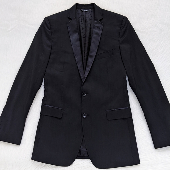 Dolce & Gabbana Martini Fit Black Wool Silk Blazer Suit Jacket | Size 46 - Picture 14 of 16